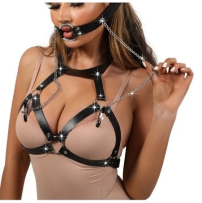 Ensemble Harnais SM Beauty Dom sur fun et plaisirs - vente de sextoys pas cher