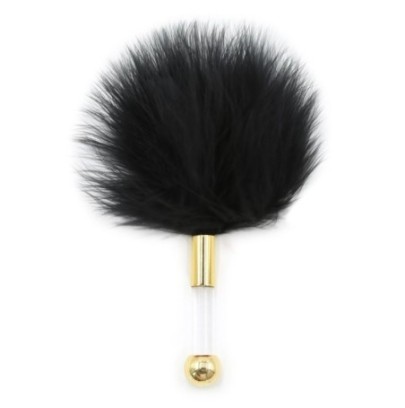Plumeau Golden Clear 15cm Noir sur fun et plaisirs - vente de sextoys pas cher