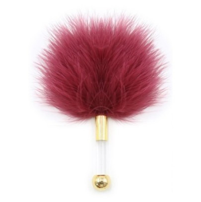Plumeau Golden Clear 15cm Bordeaux sur fun et plaisirs - vente de sextoys pas cher