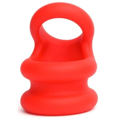 Ballstretcher Switch Hitter Rouge sur fun et plaisirs - vente de sextoys pas cher