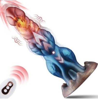 Gode Va-et-Vient Vibrant et Chauffant Drakolis 23.5 x 7cm sur fun et plaisirs - vente de sextoys pas cher