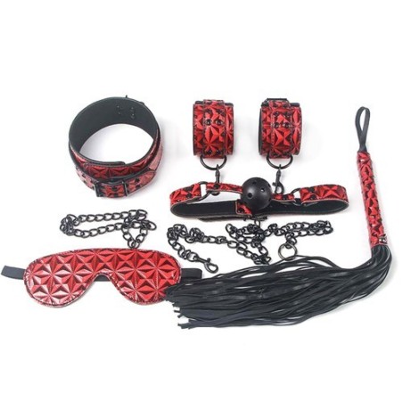 Kit SM Diamond Lines Red - 5 pièces- Kit SM en stock sur Fun et plaisirs