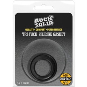 Lot de 3 Cockrings Tri-Pack Gasket Noirs