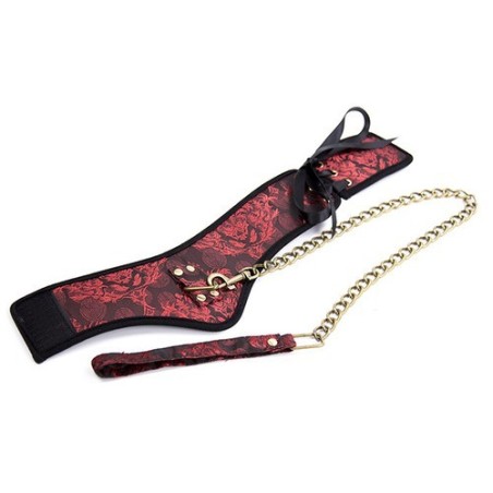 Collier Laisse SCANDAL Rouge