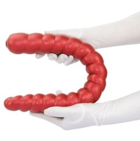 Double Gode Narvax 52 x 5.2cm Rouge sur fun et plaisirs - vente de sextoys pas cher