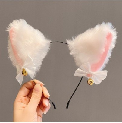 Serre-Tête Kitten Ears Blanc sur fun et plaisirs - vente de sextoys pas cher