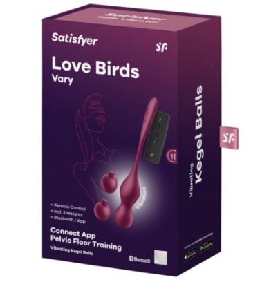 Boules de Geisha Vibrantes Connectées Love Birds Vary 9 x 3.3cm