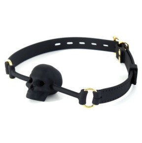 Bâillon Tête de mort Skull Noir sur fun et plaisirs - vente de sextoys pas cher