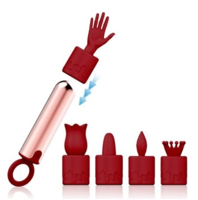 Bullet Vibrant avec 5 embouts Five Blocks sur fun et plaisirs - vente de sextoys pas cher