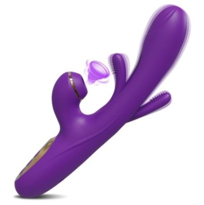 Vibro Rabbit Clitsuck 13 x 3.6cm Violet sur fun et plaisirs - vente de sextoys pas cher