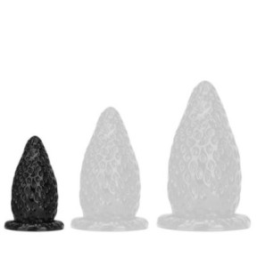 Plug Fraise S 13 x 6.8 cm Noir sur fun et plaisirs - vente de sextoys pas cher