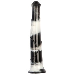 Gode Big Horse 38 x 6.5cm Noir et Blanc sur fun et plaisirs - vente de sextoys pas cher