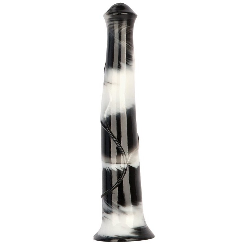 Gode Big Horse 38 x 6.5cm Noir et Blanc