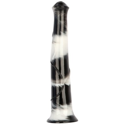 Gode Big Horse 38 x 6.5cm Noir et Blanc sur fun et plaisirs - vente de sextoys pas cher