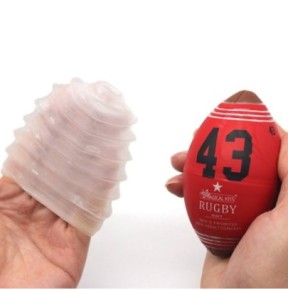 Oeuf de masturbation Rugby Ball Wavy
