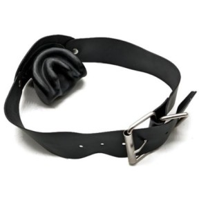 Bâillon en latex No More Noir sur fun et plaisirs - vente de sextoys pas cher