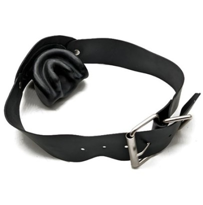 Bâillon en latex No More Noir sur fun et plaisirs - vente de sextoys pas cher