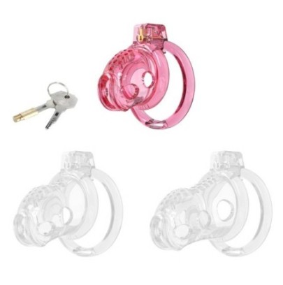 Cage de Chasteté Lock Hole S 6 x 3.6cm Rose sur fun et plaisirs - vente de sextoys pas cher