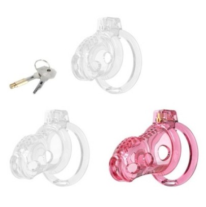 Cage de Chasteté Silicone LOCK HOLE L 8.5 x 4cm Rose sur fun et plaisirs - vente de sextoys pas cher