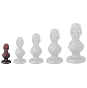 Plug Skullis XS 9 x 4 cm Rouge-Noir sur fun et plaisirs - vente de sextoys pas cher