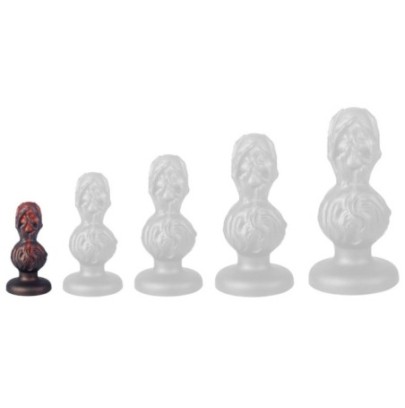 Plug Skullis XS 9 x 4 cm Rouge-Noir sur fun et plaisirs - vente de sextoys pas cher