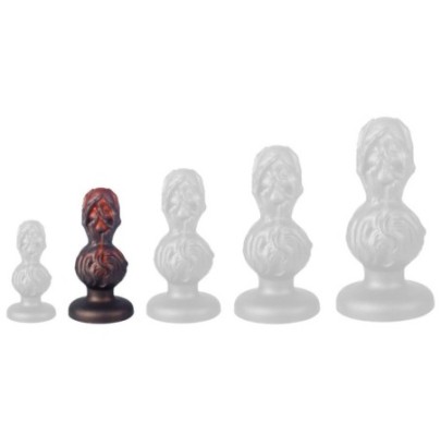 Plug Skullis S 12.5 x 5.5 cm Rouge-Noir sur fun et plaisirs - vente de sextoys pas cher