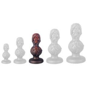 Plug Skullis M 14.5 x 6.5 cm Rouge-Noir sur fun et plaisirs - vente de sextoys pas cher