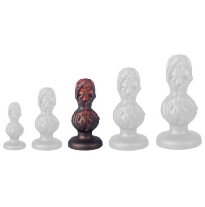 Plug Skullis M 14.5 x 6.5 cm Rouge-Noir sur fun et plaisirs - vente de sextoys pas cher