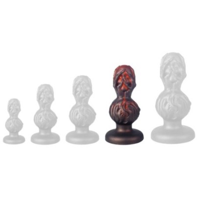 Plug Skullis L 16.5 x 7.5 cm Rouge-Noir sur fun et plaisirs - vente de sextoys pas cher