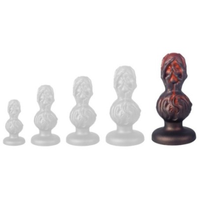 Plug Skullis XL 18 x 8.5 cm Rouge-Noir sur fun et plaisirs - vente de sextoys pas cher