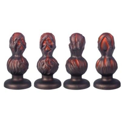 Plug Skullis XL 18 x 8.5 cm Rouge-Noir