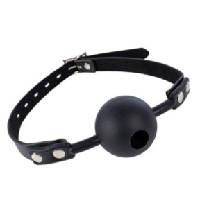 Bâillon-Boule Enjoy Gag 49mm Noir sur fun et plaisirs - vente de sextoys pas cher
