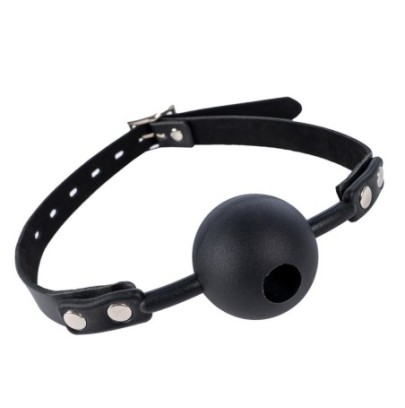 Bâillon-Boule Enjoy Gag 49mm Noir sur fun et plaisirs - vente de sextoys pas cher