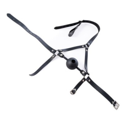 Bâillon-Boule percé Enjoy Wax 49mm Noir sur fun et plaisirs - vente de sextoys pas cher