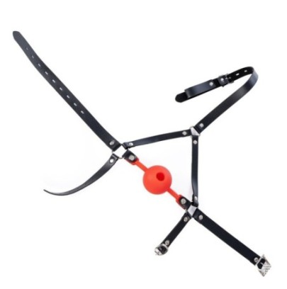 Bâillon-Boule percé Enjoy Wax 49mm Rouge sur fun et plaisirs - vente de sextoys pas cher