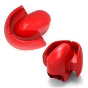 Bâillon Tongue Block Rouge sur fun et plaisirs - vente de sextoys pas cher