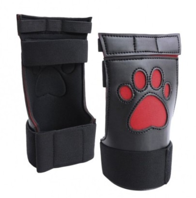 Gants Puppy Dog Paw Noir-Rouge sur fun et plaisirs - vente de sextoys pas cher