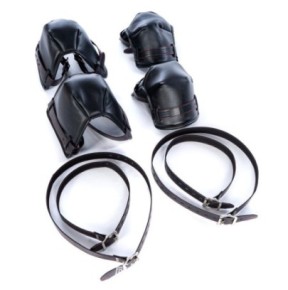 Protections rembourrées Coudes-Genoux Puppy Stay Noires sur fun et plaisirs - vente de sextoys pas cher