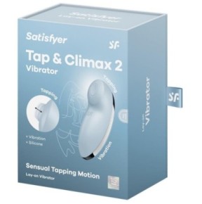 Stimulateur de Clitoris Tap & Climax 2 Bleu Clair