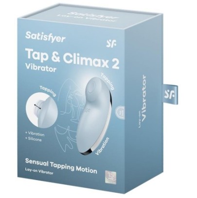Stimulateur de Clitoris Tap & Climax 2 Bleu Clair