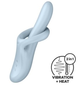 Vibro Rabbit Heat Flex 4 Bleu sur fun et plaisirs - vente de sextoys pas cher