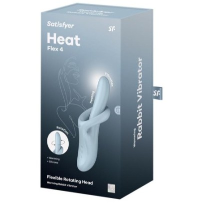 Vibro Rabbit Heat Flex 4 Bleu