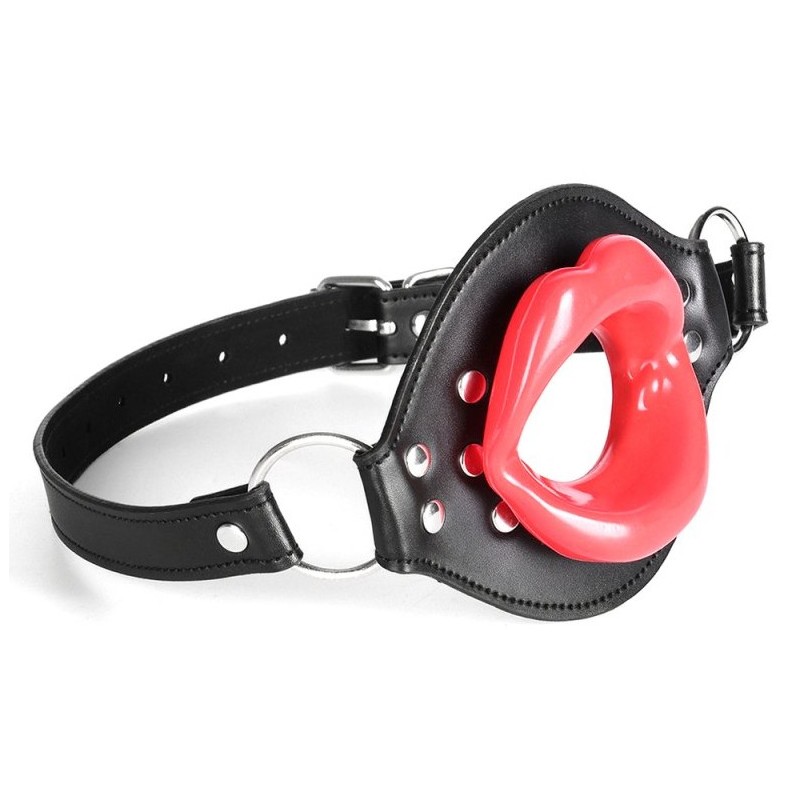 Bâillon Lips Gag Noir-Rouge