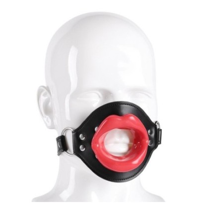 Bâillon Lips Gag Noir-Rouge
