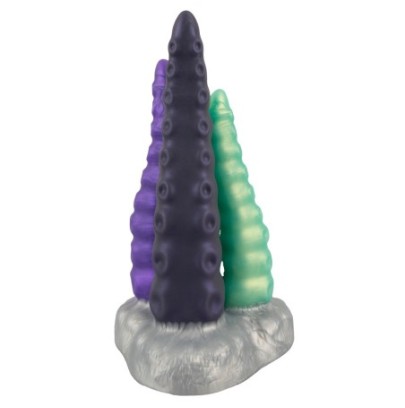 Triple Gode Tri Tentak 19 x 9.5cm sur fun et plaisirs - vente de sextoys pas cher