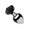 Plug Bijou avec Rose noire - 8.5 x 4.1 cm LARGE