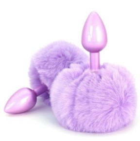Plug Queue de Lapin Enchanting Bunnytail 5 x 2.8cm Violet sur fun et plaisirs - vente de sextoys pas cher