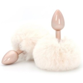 Plug Queue de Lapin Enchanting Bunnytail 5 x 2.8cm Blanc sur fun et plaisirs - vente de sextoys pas cher