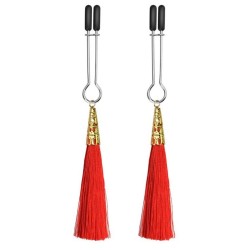 Pinces à tétons Glamour  rouges- Pinces à Seins en stock sur Fun et plaisirs