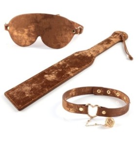 Coffret Sm Velvet 3 Pièces Marron sur fun et plaisirs - vente de sextoys pas cher
